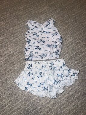 Flowers by Zoe Baby Girl Floral Matching set 12M | tank and flutter shorts | FBZ